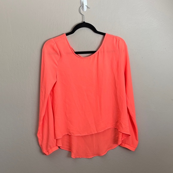 Lush Neon Orange Women's Top size medium - Picture 1 of 5